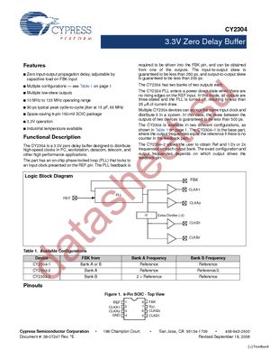 CY2304SXI-1 datasheet  